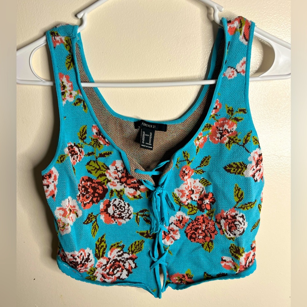 Floral Cropped Vest